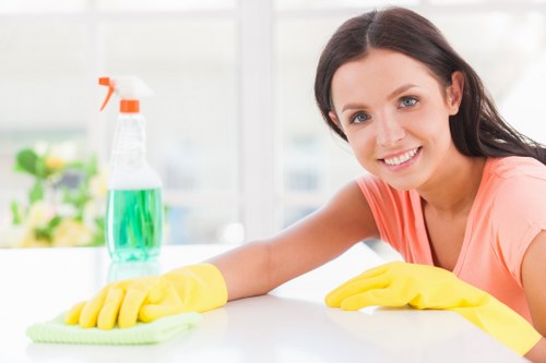 Office cleaning services for a W1T workplace reception area