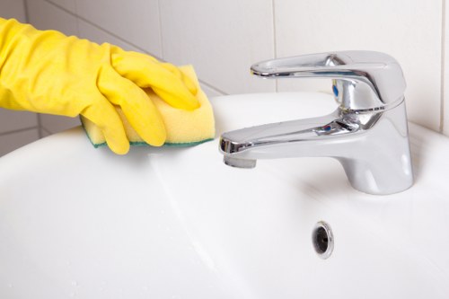 Professional office cleaning in a central London workspace near W1T