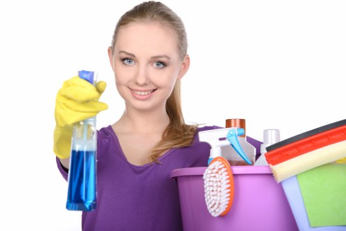 Local carpet cleaning equipment being used indoors in W1T